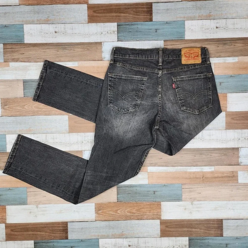 Levis 511 Slim Fit Jeans Mens W33 L32 Faded Black Denim Pants‎ 04511-4406